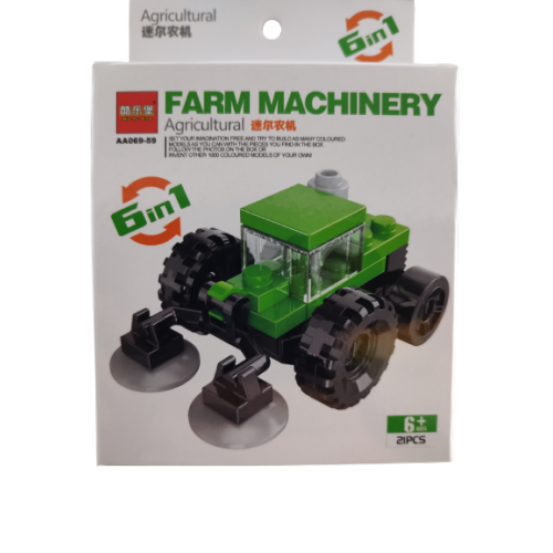 Bouwblokjes Tractor/Farm Machinery 6 in 1